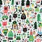 Playful Christmas Doodle Pattern