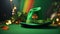 A playful and colorful depiction of a leprechaun\\\'s hat