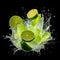 Playful Compositions: Lime Sliced In Water Stock Photo