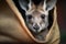 A playful and curious baby kangaroo peeking out of its mother\\\'s pouch. Generative AI