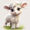 Playful And Cute Animated Lamb Art In Artgerm Style