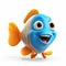 Playful Disney Fish: Photorealistic Rendering With Cute 3d Clay Design