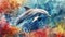 Playful Dolphin Watercolor