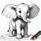 Playful Elephant Adventures: Immersive 3D Coloring for Children