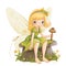 Playful fairy cartoon