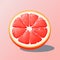 Playful Grapefruit Pixel Art: Vibrant 8-bit Game Item
