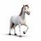 Playful Horse Cartoon On White Background - 32k Uhd Movie Still Style