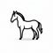 Playful Horse Icon On White Background - Creative Commons Attribution