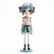 Playful Innocence: Anime Girl Figurine With Blue Hair