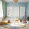 Playful Kids& x27; Playroom with Colorful Mural and Fun Toys