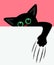 Playful kitten represents a banner a vector illustration