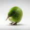 Playful Kiwi: A Detailed 8k Bokeh Photography On White Background