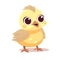 A playful and lively illustration of an endearing baby chick