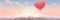 Playful Love: Couples Drift on Heart Balloons at Sunset