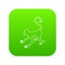 Playful monkey icon green vector