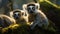 playful monkeys and curious lemurs