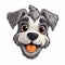 Playful Morbidity: Cartoon Vector Illustration Of A Schnauzer Dog