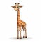 Playful Morbidity: Simplistic Cartoon Giraffe On White Background