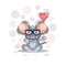 Playful mouse mascot cartoon design vector