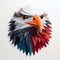 Playful Origami Eagle: Colorful, Eye-catching Minimalist Composition
