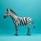 Playful Origami Zebra: Bold Geometric Minimalism In 3d Rendered Paper Model