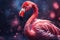 Playful Pink flamingo safari. Generate Ai