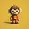 Playful Pixel Monkey: Cute Minecraft-inspired Character In Hard Surface Modeling