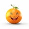 The Playful Side of Nature: An Orange Fruit Brings a Smile with Its Joyful Laughter. Generated AI.