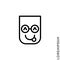 Playful smile icon. Simple thin line, outline vector of emoji icons for ui and ux, website or mobile application. isolated smiley