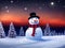 A Playful Snowman Greeting to Celebrate the Holiday Season. A Magical Christmas Background.