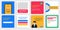 Playful social media post banner layout template pack in colorful background and shape elements. For ads, promotion, branding,
