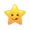 Playful star shaped comic emoticon