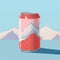 Playful Still-lifes: Distorted Proportions And Ultra Realistic Illustration Of Can With Mountains