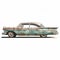 Playful Streamlined Forms: A Photorealistic Rendering Of An Old Rusted Car