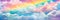 playful watercolor background featuring a vivid rainbow stretching across the sky, leading to a world of color and