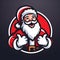 A playful and whimsical Santa Claus mascot logo Design.