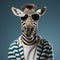 Playful Zebra: Celebrity Style Glasses On A Striped Face