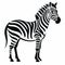 Playful Zebra Silhouette Stencil For Creative Projects