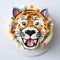 Playfully Conceptual Tiger Cake With Lively Facial Expressions