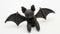 Playfully Dark Knitted Bat Toy With Big Wings