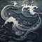 Playfully Intricate 3d Wave Art Rendering With Baroque Chiaroscuro Drama