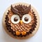 Playfully Intricate Owl Cake With Comic Cartoon Style Design
