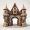 Playfully Intricate Small Castle Gate 3d Model