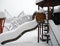 Playground in deep snow