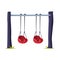 Playground Equipment with Hanging Swing as Suspended Seat Vector Illustration