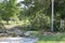 Playground littered with storm damage