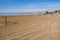 Playground for playing beach soccer in Roses, Catalunya