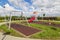 Playground on rest station, autobahn in Poland, Europe