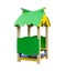 Playhouse for playground on white