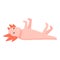 Playing axolotl icon, cartoon style